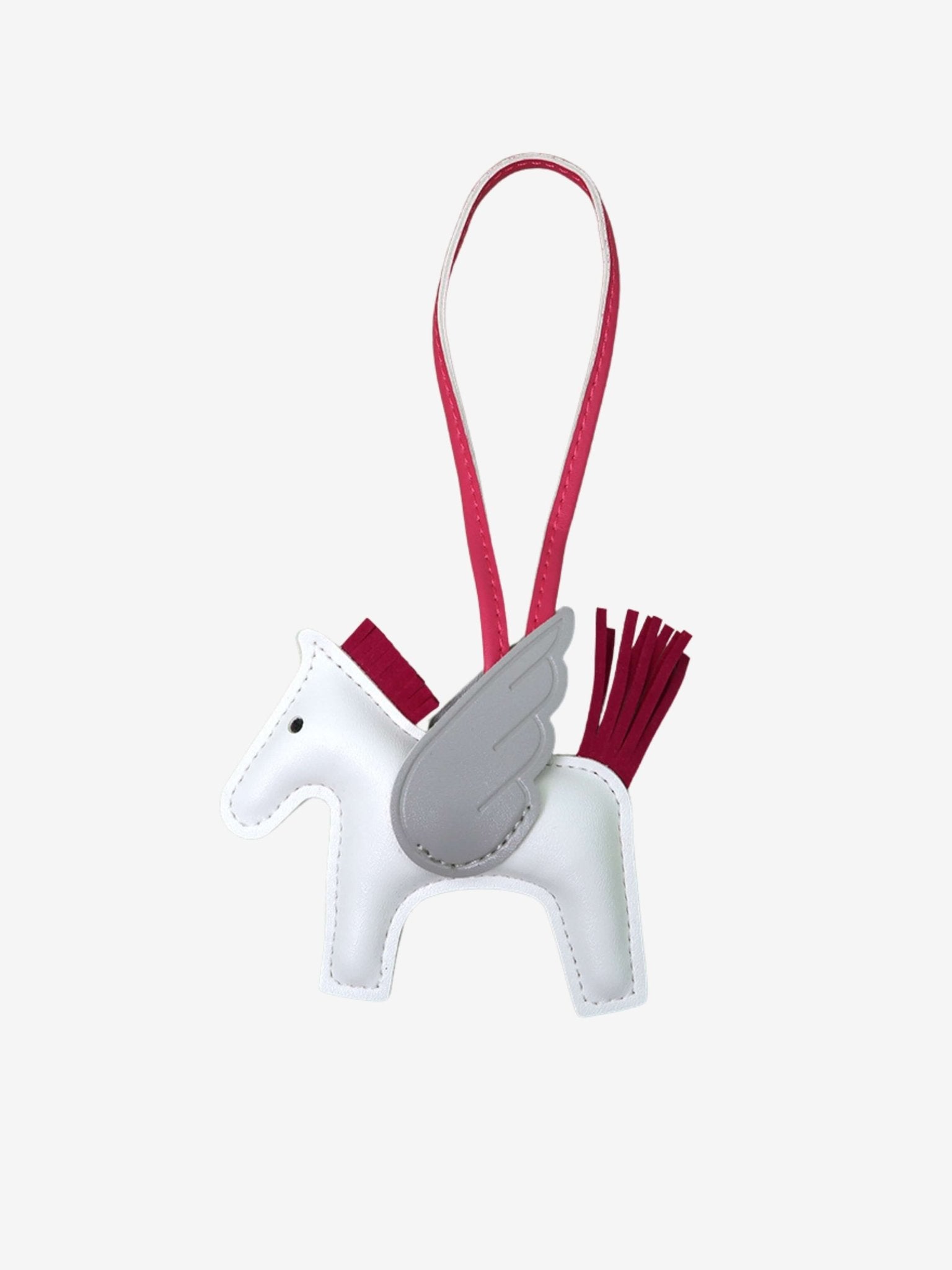 Kezara | Luxury Pegasus Bag Charm – Winged Horse Keychain - in Light Beige | Arvea Bags