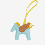 Kezara | Luxury Pegasus Bag Charm – Winged Horse Keychain - in Light Blue | Arvea Bags