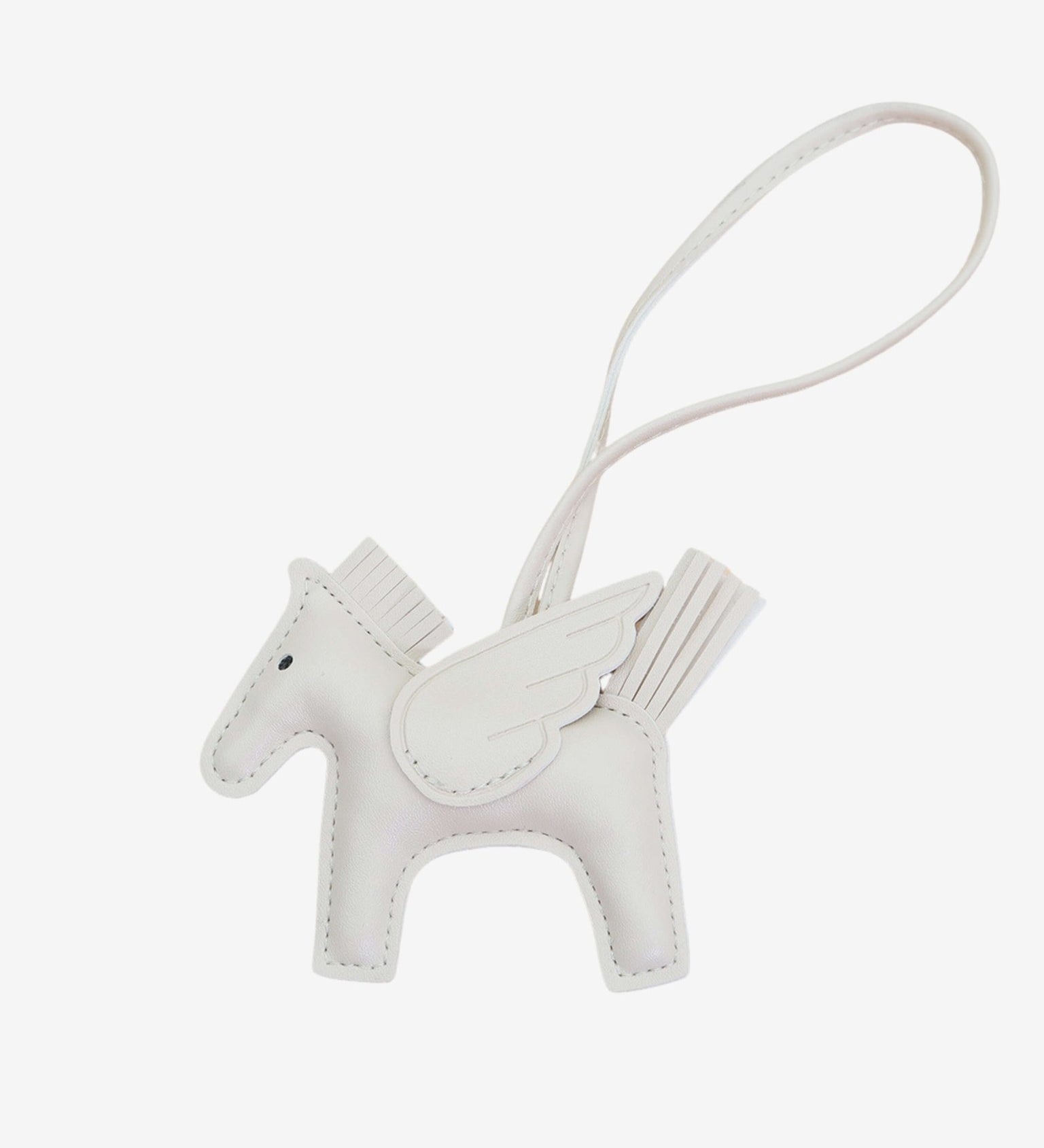 Kezara | Luxury Pegasus Bag Charm – Winged Horse Keychain - in Off White | Arvea Bags