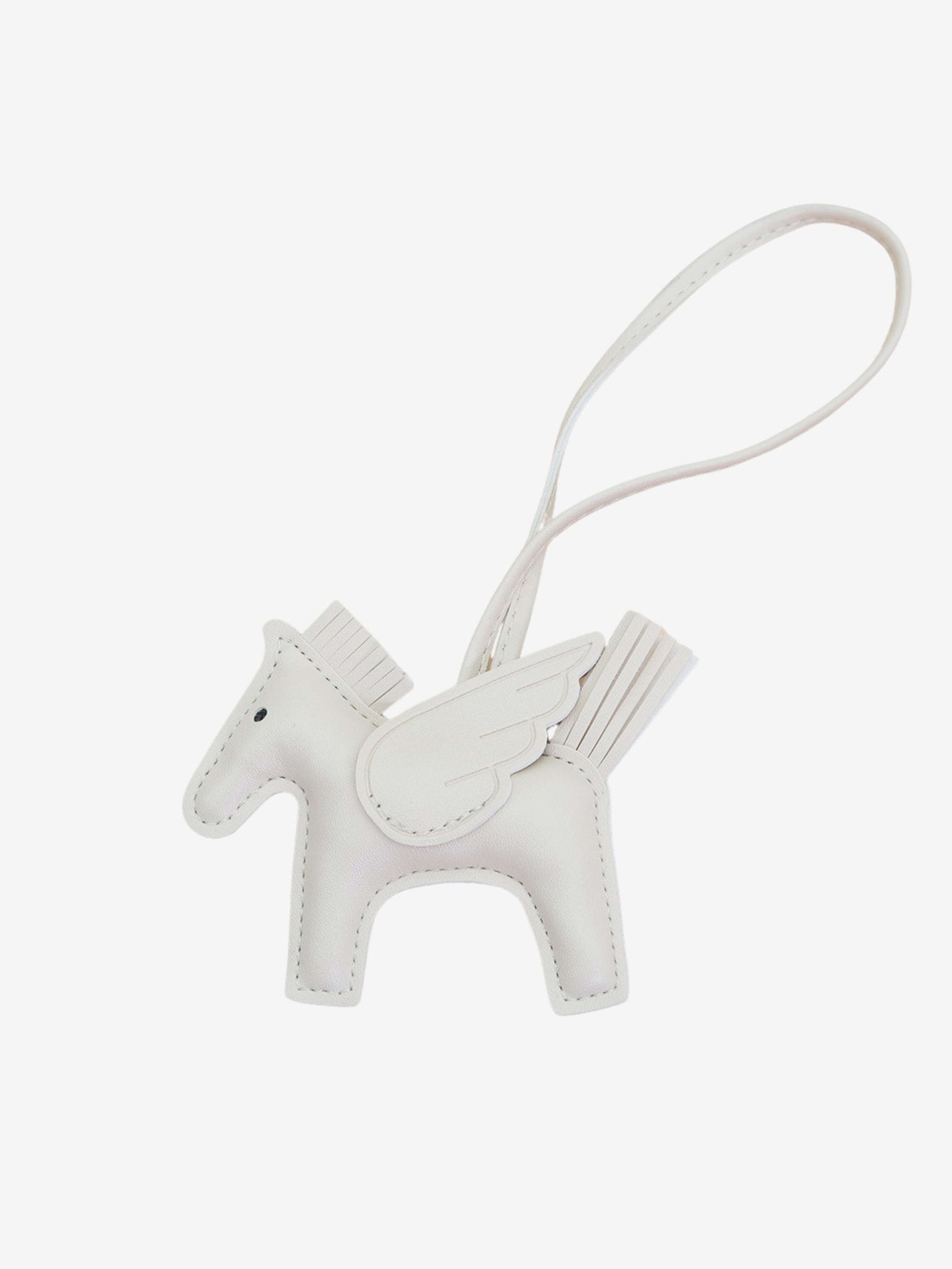 Kezara | Luxury Pegasus Bag Charm – Winged Horse Keychain - in Off White | Arvea Bags