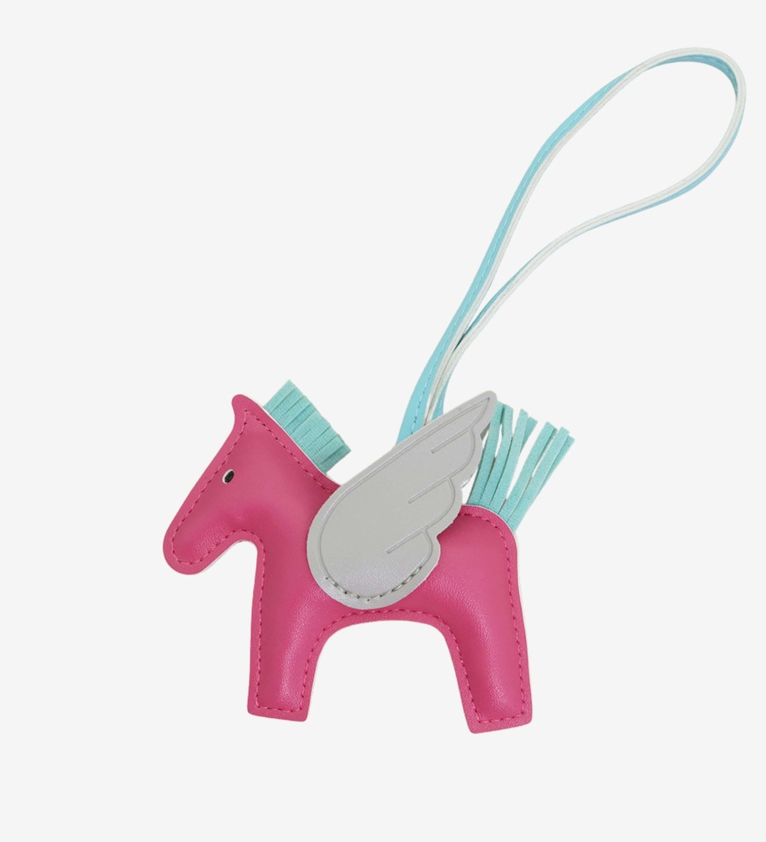 Kezara | Luxury Pegasus Bag Charm – Winged Horse Keychain - in Salmon Pink | Arvea Bags