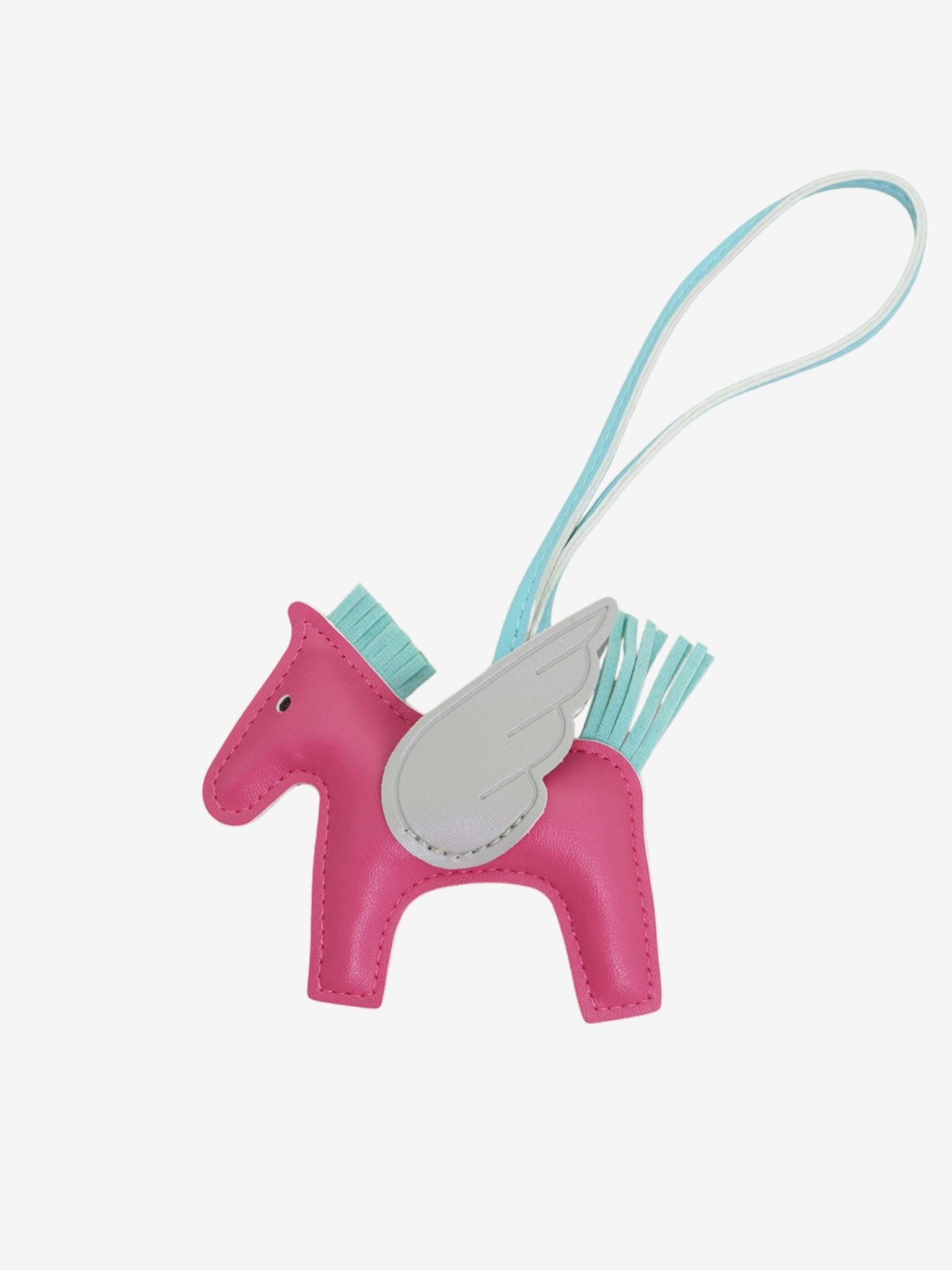 Kezara | Luxury Pegasus Bag Charm – Winged Horse Keychain - in Salmon Pink | Arvea Bags