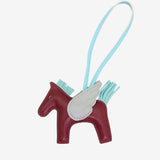 Kezara | Luxury Pegasus Bag Charm – Winged Horse Keychain - in Wine Red | Arvea Bags