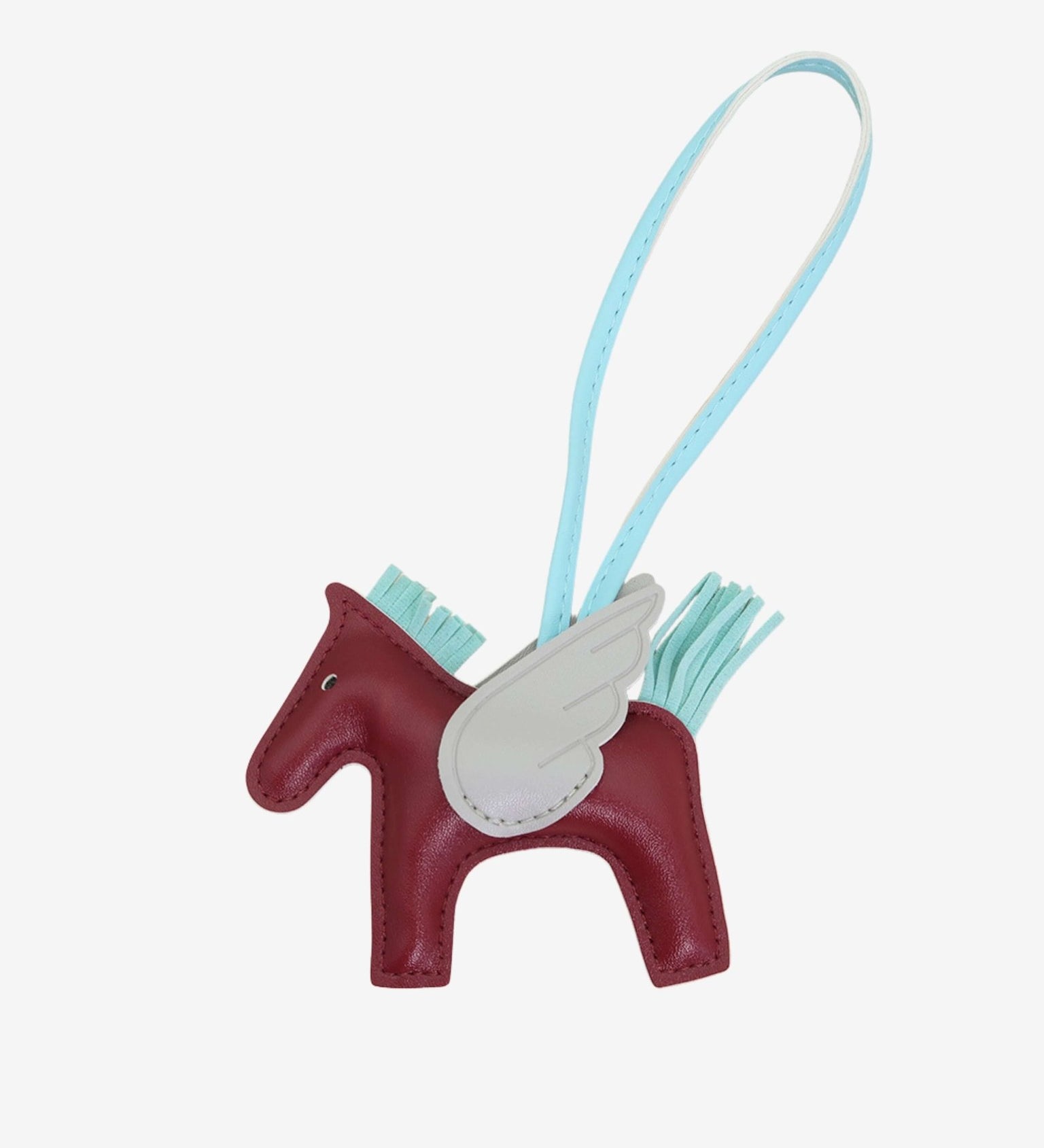 Kezara | Luxury Pegasus Bag Charm – Winged Horse Keychain - in Wine Red | Arvea Bags