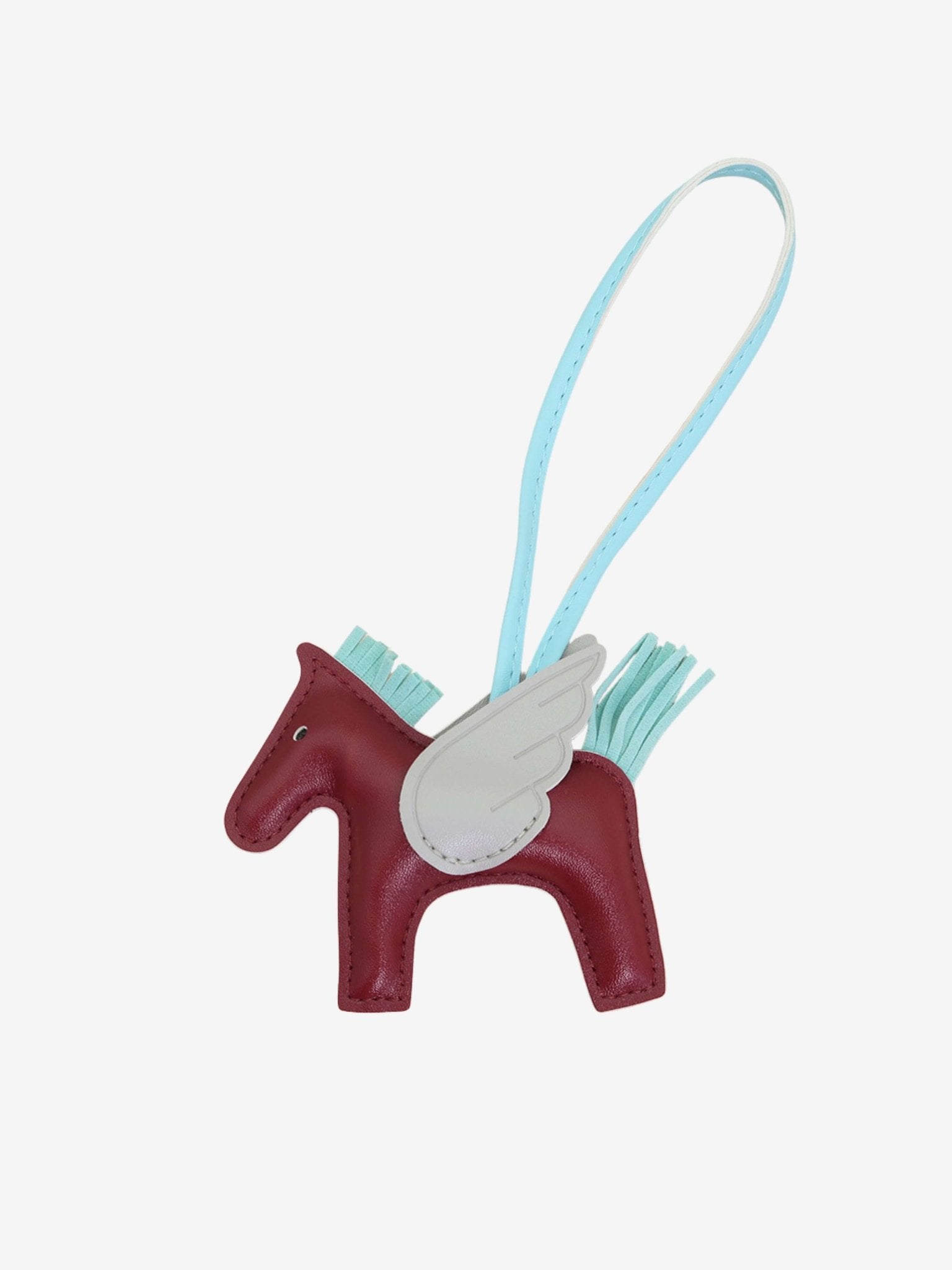 Kezara | Luxury Pegasus Bag Charm – Winged Horse Keychain - in Wine Red | Arvea Bags
