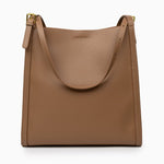 Klara | Genuine Leather Tote Bag – Minimalist Shoulder Handbag for Women - in Caramel | Arvea Bags