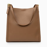 Klara | Genuine Leather Tote Bag – Minimalist Shoulder Handbag for Women - in Caramel | Arvea Bags