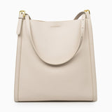 Klara | Genuine Leather Tote Bag – Minimalist Shoulder Handbag for Women - in Off - White | Arvea Bags