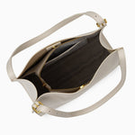 Klara | Genuine Leather Tote Bag – Minimalist Shoulder Handbag for Women - in Off - White | Arvea Bags