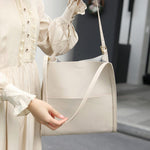 Klara | Genuine Leather Tote Bag – Minimalist Shoulder Handbag for Women - in Off - White | Arvea Bags