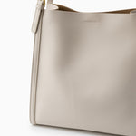 Klara | Genuine Leather Tote Bag – Minimalist Shoulder Handbag for Women - in Off - White | Arvea Bags