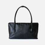 Lai | Brown Leather Zip Tote Bag – Sleek & Functional - in Black | Arvea Bags