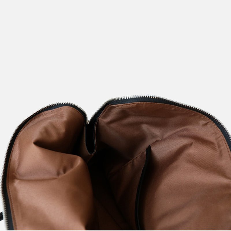 Lai | Brown Leather Zip Tote Bag – Sleek & Functional - in Black | Arvea Bags