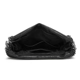 Large Tote Bag with Gold Chain Handle – Stylish Shoulder Handbag - in Black | Arvea Bags