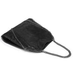Large Tote Bag with Gold Chain Handle – Stylish Shoulder Handbag - in Black | Arvea Bags