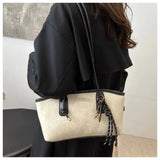 Large Vegan Leather Shoulder Bag – Stylish Everyday Handbag with Spacious Design - in White | Arvea Bags