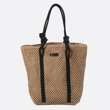 Large Woven Tote Bag with Rope Handles – Casual & Spacious Shopper - in Light Brown | Arvea Bags