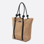 Large Woven Tote Bag with Rope Handles – Casual & Spacious Shopper - in Light Brown | Arvea Bags