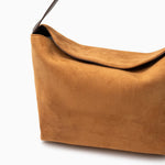 Lauryn Soft Suede Hobo Bag – Minimalist Slouch Shoulder Bag for Women - in Dark Brown | Arvea Bags