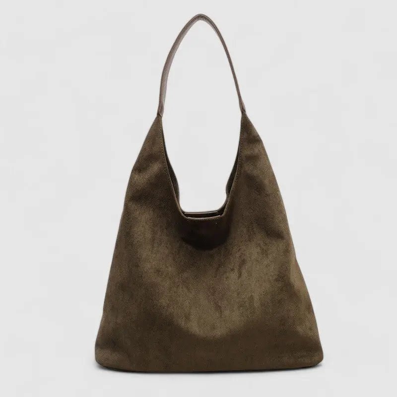 Lena | Minimalist Suede Hobo Bag – Effortless Elegance & Functionality - in Green | Arvea Bags