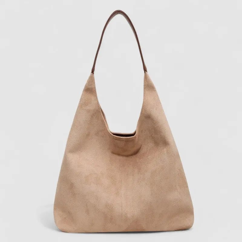 Lena | Minimalist Suede Hobo Bag – Effortless Elegance & Functionality - in Off - White | Arvea Bags