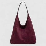 Lena | Minimalist Suede Hobo Bag – Effortless Elegance & Functionality - in Purple red | Arvea Bags