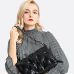 Lie Chic Black Quilted Bag with Chain Strap - in Black | Arvea Bags
