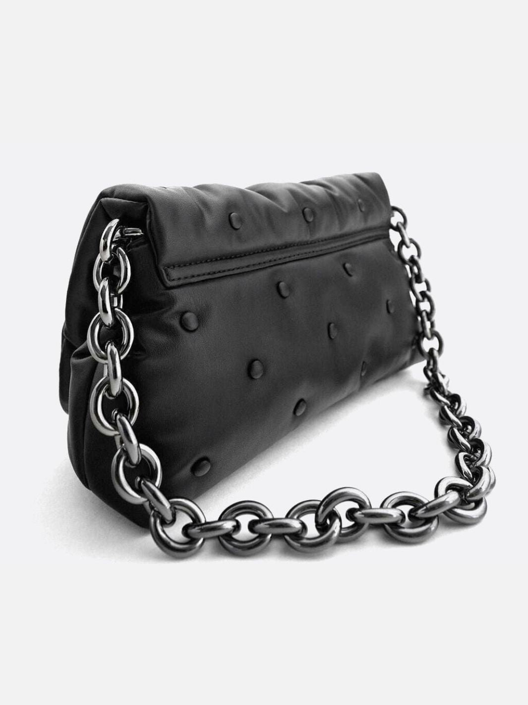 Lie Chic Black Quilted Bag with Chain Strap - in Black | Arvea Bags