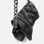 Lie Chic Black Quilted Bag with Chain Strap - in Black | Arvea Bags