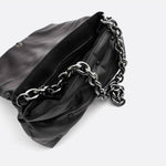 Lie Chic Black Quilted Bag with Chain Strap - in Black | Arvea Bags