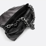 Lie Chic Black Quilted Bag with Chain Strap - in Black | Arvea Bags