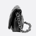 Lie Chic Black Quilted Bag with Chain Strap - in Black | Arvea Bags