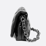 Lie Chic Black Quilted Bag with Chain Strap - in Black | Arvea Bags