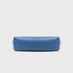 Lilly | Slouchy Shoulder Bag – Sculpted Vegan Leather Hobo with Woven Handle - in Blue | Arvea Bags