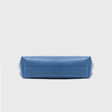 Lilly | Slouchy Shoulder Bag – Sculpted Vegan Leather Hobo with Woven Handle - in Blue | Arvea Bags