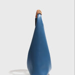 Lilly | Slouchy Shoulder Bag – Sculpted Vegan Leather Hobo with Woven Handle - in Blue | Arvea Bags