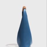 Lilly | Slouchy Shoulder Bag – Sculpted Vegan Leather Hobo with Woven Handle - in Blue | Arvea Bags