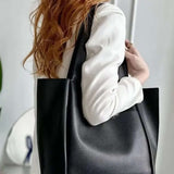 Lilly Structured Vegan Leather Tote – Simple, Sleek & Spacious - in Black | Arvea Bags