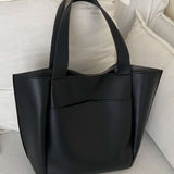 Lilly Structured Vegan Leather Tote – Simple, Sleek & Spacious - in Black | Arvea Bags