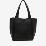 Lilly Structured Vegan Leather Tote – Simple, Sleek & Spacious - in Black | Arvea Bags
