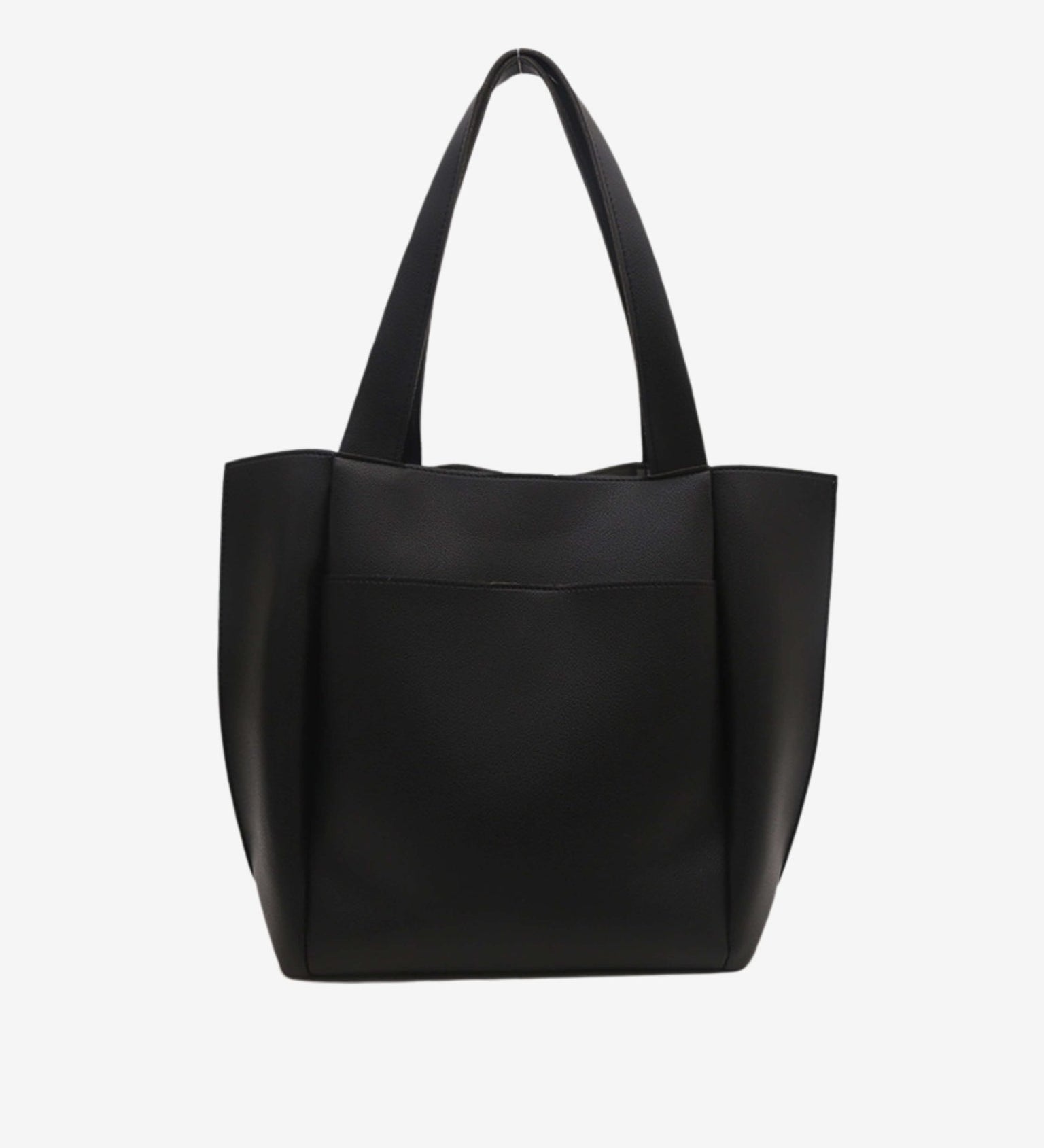 Lilly Structured Vegan Leather Tote – Simple, Sleek & Spacious - in Black | Arvea Bags