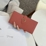 Lily | Black Pebbled Leather Wallet – Timeless Elegance & Functionality - in Salmon Pink | Arvea Bags