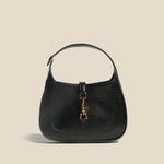 Lily | Elegant Mini Shoulder Bag with Buckle Detail – Chic & Compact - in Black | Arvea Bags