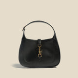 Lily | Elegant Mini Shoulder Bag with Buckle Detail – Chic & Compact - in Black | Arvea Bags