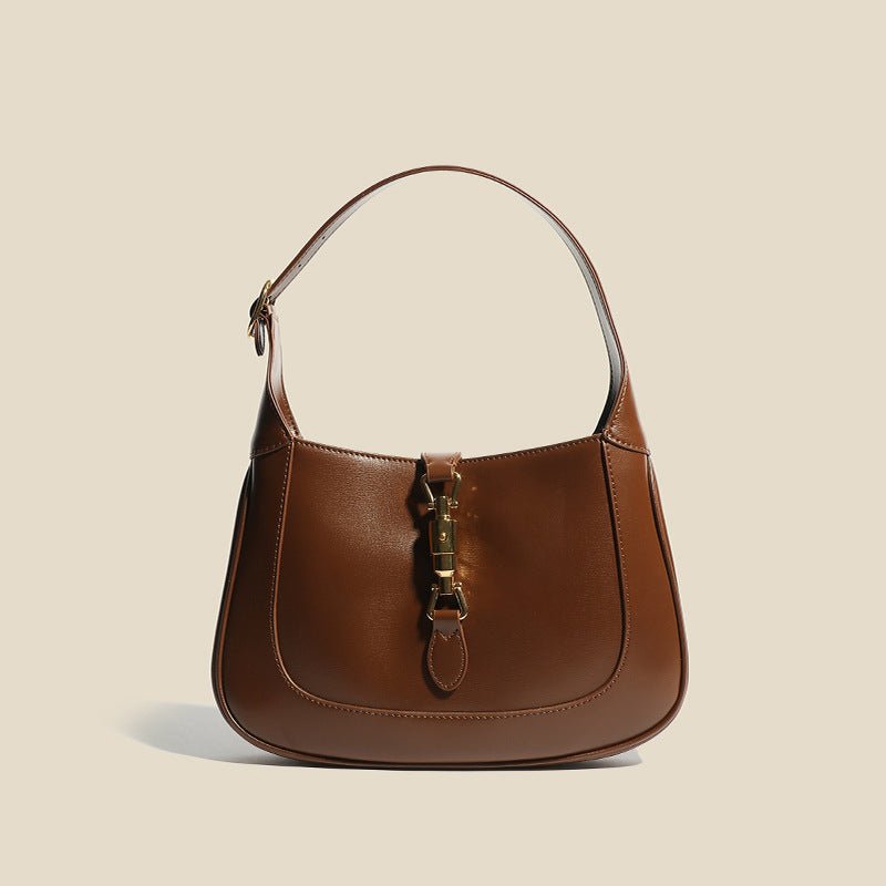 Lily | Elegant Mini Shoulder Bag with Buckle Detail – Chic & Compact - in Caramel | Arvea Bags