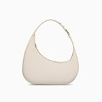 Lina | Minimalist Crescent Vegan Leather Shoulder Bag - in Ivory | Arvea Bags