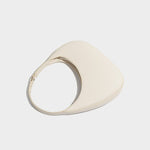 Lina | Minimalist Crescent Vegan Leather Shoulder Bag - in Ivory | Arvea Bags
