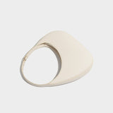 Lina | Minimalist Crescent Vegan Leather Shoulder Bag - in Ivory | Arvea Bags