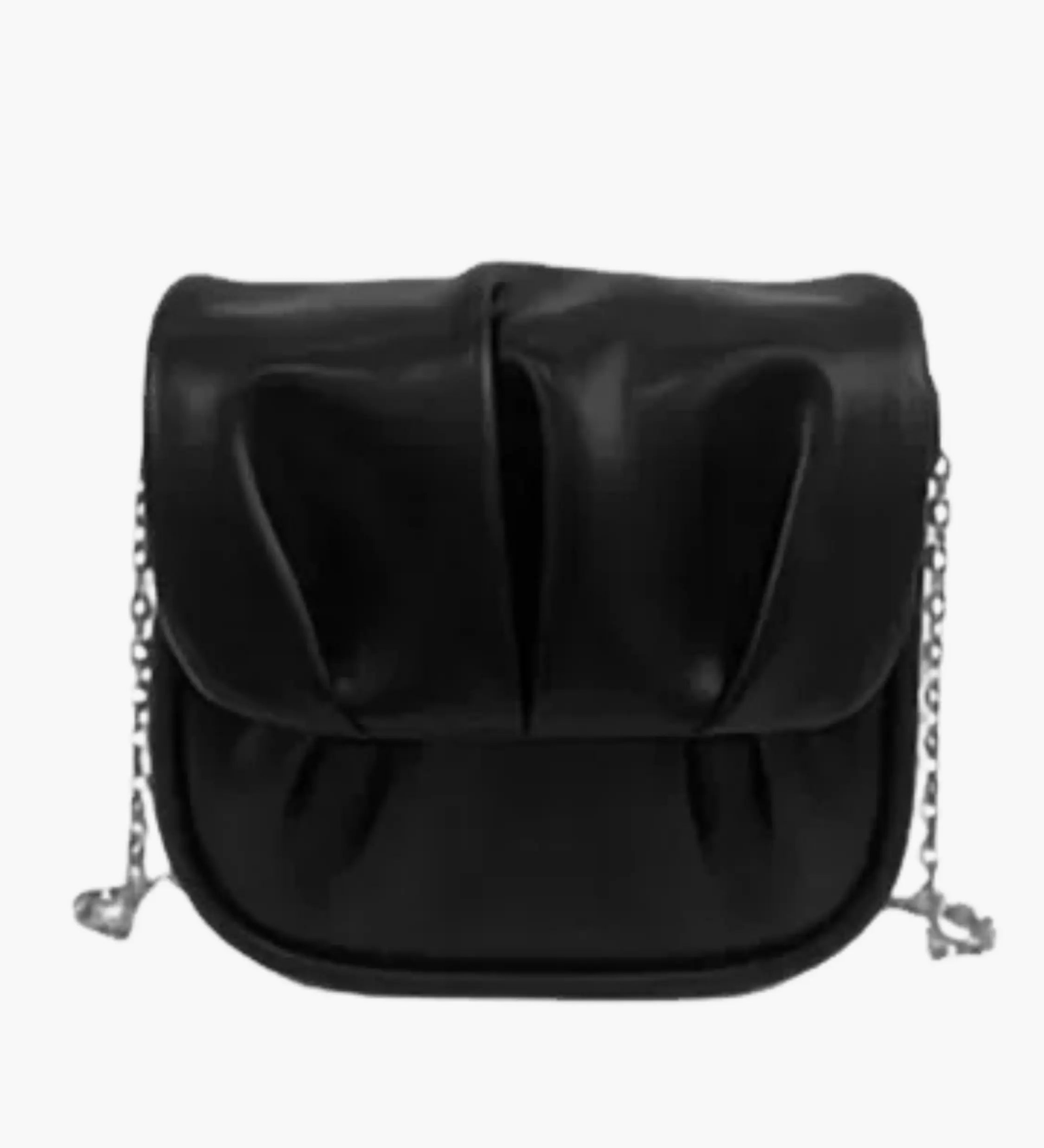 Lioren | Black Soft Pleated Chain Bag – Effortlessly Chic - in Black | Arvea Bags
