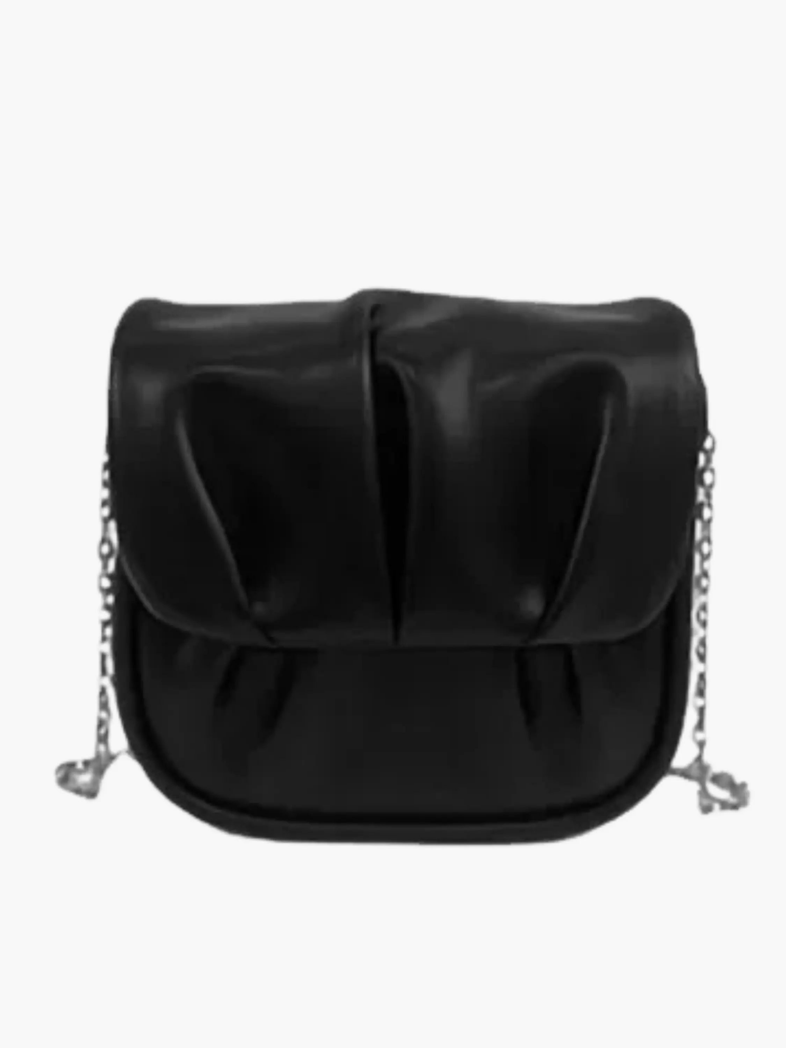 Lioren | Black Soft Pleated Chain Bag – Effortlessly Chic - in Black | Arvea Bags